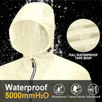 APEXUP Packable Rain Jacket Men with Reflective Zipper, Lightweight Waterproof Raincoat, Mens Rain Jacket for Outdoor Sports