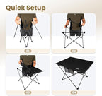 ONETIGRIS CAMPMATE Camping Table Foldable, Lightweight Portable Table Sturdy & Quick Setup, Holds Up to 66 lbs, Perfect for Camping, Hiking, Backpacking, Picnic, Beach, Travel