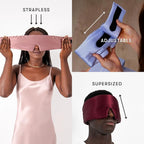 DROWSY Silk Sleep Mask. Face-Hugging, Padded Silk Cocoon for Luxury Sleep in Total Darkness. (La Vie En Rouge)