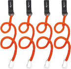 Kayak Paddle Leash Kayak Rod Leash Kayak Paddle Lanyard Stretchable Coiled Lanyard Leash Kayak Fishing Accessories for Kayak and Paddles