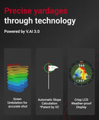 Voice Caddie T9 Premium GPS Golf Watch/Slope Mode/Color Touchscreen/Course View/Green Undulation/Swing Tempo/Auto Score Record /40K Courses