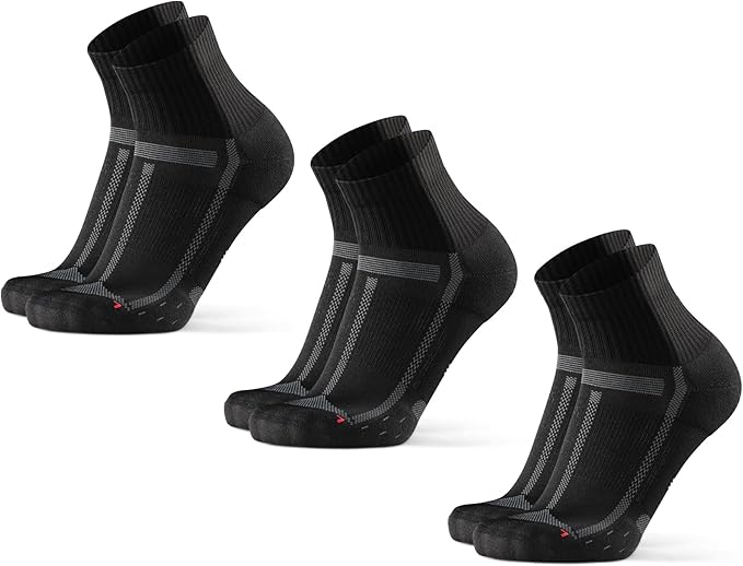 DANISH ENDURANCE Ultra-Comfort Quarter Running Socks - 3 or 5 Pack