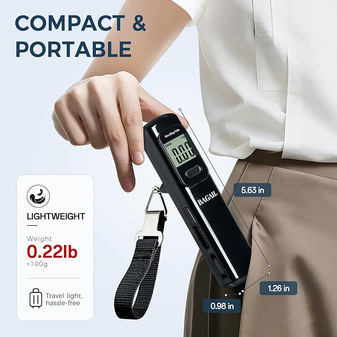 BAGAIL 9 Set Packing Cubes and Battery-Free Luggage Scale