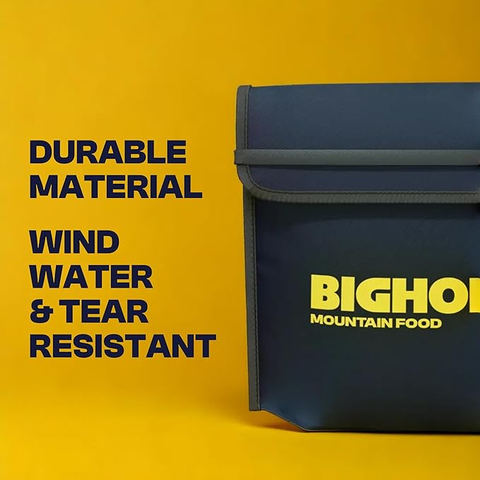 Bighorn Insulated Bag for Backpackers - Durable Small Insulated Pouch for Freeze Dried Backpacking Meals - Packs Flat, Lightweight, Aids Rehydration, Keeps Food Hot, 10 ¼” x 7 ½” x 3 ½”, 1.5oz