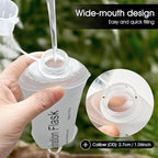 GYGYL Soft Flask, TPU Collapsible Soft Water Bottle for Hydration Pack, Running Vest, Leak-Proof Folding Water Bottle for Hiking Cycling Climbing Jogging-150ml White