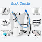 Running Vest for Women Men, Adjustable Chest Straps Running Hydration Vest with 1.5L Water Bladder, Lightweight Breathable Reflective Hydration Pack for Marathon, Trail, Hiking, Cycling