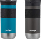 Contigo Byron 2.0 Stainless Steel Travel Mug with SNAPSEAL Lid 16oz. 2 Pack Sake/Juniper