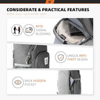 SKYSPER Sling Bag RFID Crossbody Sling Backpack Cross Body Shoulder Bag Travel Hiking Daypack for Women Men