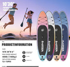 Inflatable Stand-Up Paddle Boards – Available 32"/33"/34" Widths Inflatable Paddle Board with SUP Accessories, Camera Mount, Basic All-Around SUP Board for All Skill Levels, Up to 450lbs