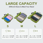 Cipway Compression Packing Cubes, Ultralight Luggage Organizer Bags, Travel Essentials for Carry on Suitcase (3 Piece,Green)