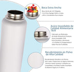 Volhoply Insulated Water Bottles Bulk 8 Pack,Not Suitable for Sublimation, 40 oz Stainless Steel Sports Bottle with Paracord Handle & Spout Lid, Double Walled Vacuum Metal Travel Flask(White,8 Set)