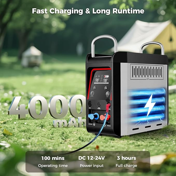 CAMPLUX Nano 3 Ultra, Constant Temperature Portable Propane Water Heater, Rechargeable Water Heater & Shower Pump, Propane Camping Shower, for RVs, Hiking, Fishing & Glamping