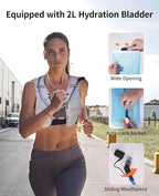 ECOHUB Running Hydration Vest Backpack,Lightweight Breathable Pack with 2L Water Bladder Bag Daypack for Hiking Trail Running Cycling Race Marathon for Women Men