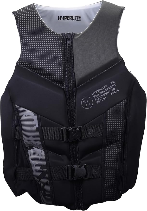 HyperLite Men's Elite Life Jacket - US Coast Guard Approved Level 70 Buoyancy Aid, Great for Any Water Sports Activity Including Boating, Paddle & Swimming