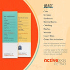 Active Skin Repair - First Aid Natural & Non-Toxic Healing Ointment & Antiseptic Spray for Minor Cuts, Wounds, Scrapes, Rashes, Sunburns, and Other Skin Irritations (Bundle, Combo, 3 oz Each)