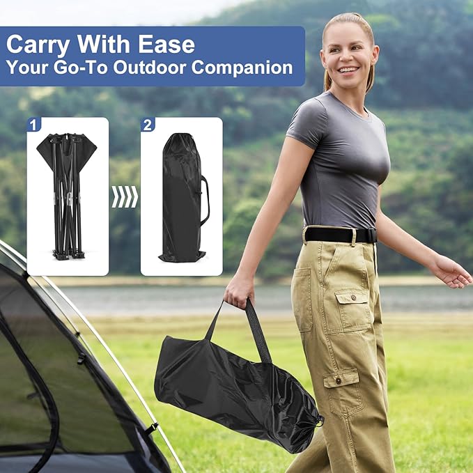 Folding Camping Stool for Adults, Small Portable Camp Stool Lightweight, Mini Chair Folding Fishing Chair Portable Foot Stool & Camping Seat for Outdoor Travel