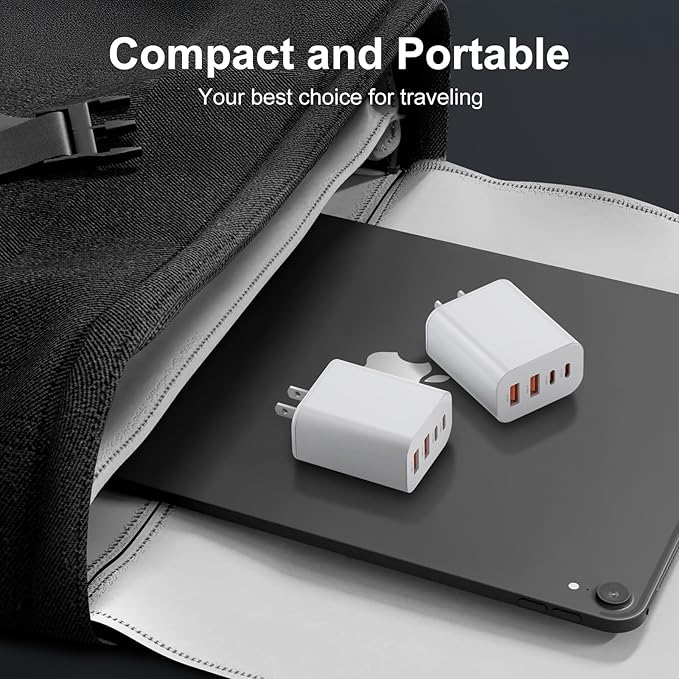 USB C Charger Block, 3-Pack 40W Wall Plug Fast Charging Block, 4-Port PD + QC Power Adapter Type C Charging Blocks Cube, Compatible with iPhone 17/17 Pro/17Pro Max/16/15/14/13/12/11, Tablets（White）