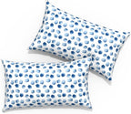 Outdoor Lumbar Pillows 12x20 inch, Rectangle Throw Pillows with Inserts, Decorative Lumbar Cushions for Patio Furniture Garden Couch Home Sofa Office Chair, Pack of 2, Brush Blue