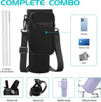 32oz 40oz Insulated Water Bottle with Handle, 32oz tumbler with Straw & Spout Lid for Hot 24h & Cold 48h, Stainless Steel Leakproof Hydro Travel Mug Flask, Purple Tumbler Cup Fits in Car Cup Holder