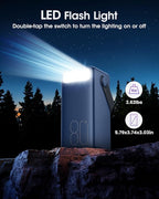 Portable Charger 80000mAh Power Bank, 22.5W Fast Charging USB C Battery Pack, 3 Outputs, LED Display & LED Light, External Huge Capacity Cell Phone Battery Bank for iPhone, Samsung, iPad, Outdoor