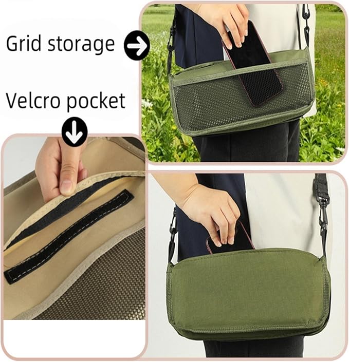 Portable Camping Stool and Folding Small Chair - Compact Folding Stool, Picnic Hiking Fishing Outdoor Footstool for Hiking and Trekking(Green,Large)