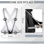 Hercicy Reflective Running Vest Reflective Running Shirt with Safety Straps High Visibility Construction Vest for Night Cycling Hiking Jogging Dog Walking