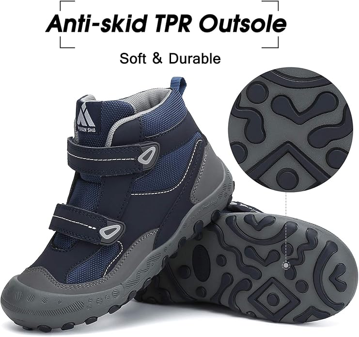 Mishansha Kids Hiking Boots Toddler Girls Boys Hiking Shoes Water-Resistant Anti-Collision Non-Slip Athletic Outdoor Trekking Boots