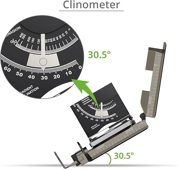 Proster IP65 Compass Hiking Survival - Lensatic Sighting Compass for Camping Navigation, Compass with Clinometer & Carry Bag for Camping Hunting Hiking Geology Activities