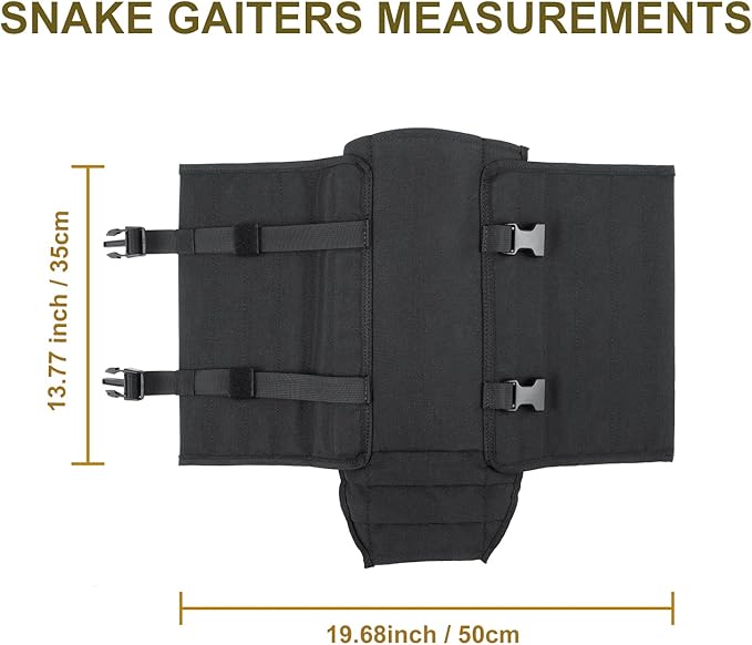 Skiguard Snake Guard Gaiters - Waterproof Chaps for Lower Legs, Bite Proof Guardz, Adjustable Size