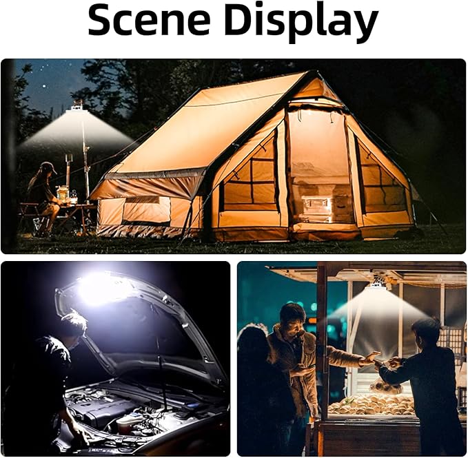 Tent Light Rechargeable Hanging Flashlight Ultra Bright Led Camping Lantern with Waterproof Portable Tent Lamp for Camping Emergency Usage(Infinite Dimming-Remote)