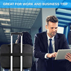 BAGSMART 18 Inch Laptop Bag, Expandable Briefcase, Computer Bag Men Women, Laptop Shoulder Bag, Work Bag Business Travel Office - Black