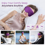 Sleep Mask, 2 Packs Premium Eye Mask for Sleeping, Total Blackout, Superior Soft Comfort, Upgraded 3D Ergonomic Designed Sleeping Mask for Home, Office, Travel, Meditation, Yoga, Blue & Purple