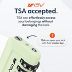 TSA Accepted Luggage Travel Lock, Set-Your-Own Combination Lock for School Gym Locker, Luggage Suitcase Baggage Locks, Filing Cabinets, Toolbox, Case (Mint Green, 1 Pack)