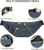 MAXTOP Large Crossbody Fanny Pack with 4-Zipper Pockets,Gifts for Enjoy Sports Festival Workout Traveling Running Casual Hands-Free Wallets Waist Pack Phone Bag Carrying All Phones