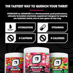 Advanced Hydration High-Performance Electrolyte Drink Mix with B Vitamins for All-Day Hydration - Caffeine Free, Zero Calories, Sugar Free, & Keto Friendly - (30 Servings, Tangerine)