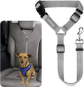 BWOGUE Pet Dog Cat Seat Belts, Car Headrest Restraint Adjustable Safety Leads Vehicle Seatbelt Harness (1 Pack, Grey, Not Elastic)