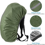 PATIKIL Waterproof Backpack Rain Cover, Non-Slip Backpack Cover with Vertical Reflective Strap Stay Dry for Hiking, Camping, Hunting