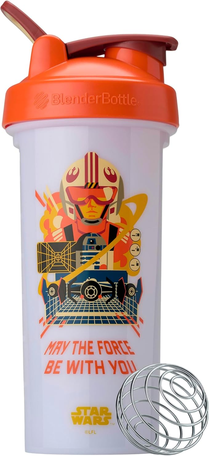 BlenderBottle Star Wars Shaker Bottle Pro Series Perfect for Protein Shakes and Pre Workout, May the Force Be With You, 28-Ounce
