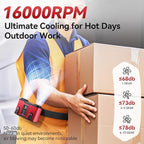 12000mAh Personal Waist Fan, USB Rechargeable Clip The Waist For Working,10 Speed & 40H Cooling and Heatstroke Prevention For Outdoor Travel Camping (Red, 12000mAh)