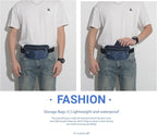 Slim Money Belt for Travel - Anti-Theft Hidden Passport Holder Waist Wallet with Secure Pouch for Cash, Credit Cards & Phone Safe Small Navy Blue
