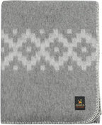 Thick Alpaca Wool Blanket Heavyweight for Camping Outdoors Indoors Soft Peruvian Alpaca Wool Blankets That Come in Twin Queen King Size Ethnic Design (Gray - Silver Gray Design, King)