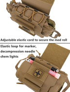 SABADO Rapid/Quick Deploy First Aid Kit Pack Tactical IFAK Pouch Two-Piece System Med Roll Carrier Hypalon Handle Outdoor Sport Hunting Bag
