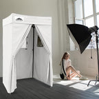 EAGLE PEAK Flex Compact 4x4 Pop-up Canopy Changing Room, Portable Privacy Dressing Room for Indoor Fashion Photoshoots, Camping, or Pool, White