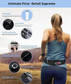 SENIKO Running Belt Hydration with Bottles,Fanny Pack Water Bottle Holder, Zipper Waist Pouch Fits Most phones,Zerobounce Design for Cycling Climbing Marathon (upgradation)