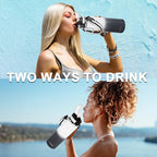 32oz Insulated Water Bottle with Straw Lid & Spout Lid & Paracord Handle, Stainless Steel Water Bottle Wide Mouth, Double Wall for Women Men Gym Fitness Outdoor