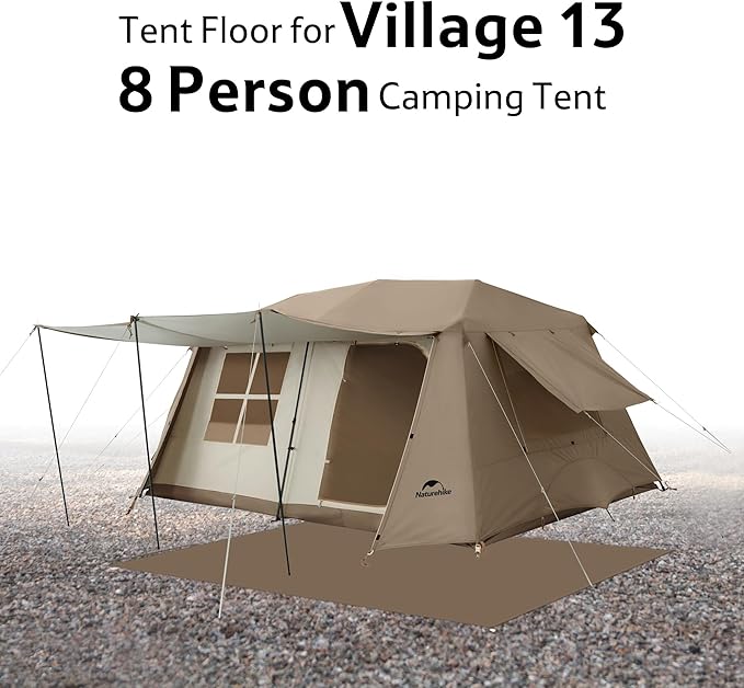 Naturehike Village Instant Tent, 4 Person 8 Person Camping Tent with Full Rainfly, Waterproof Large Cabin Tents for Car Camping