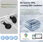JieWeiXun Compatible Android Ultra-Thin Find My Device Tracker – IP66 Waterproof, 1-Year Battery, Global GPS Locator for Keys/Wallet/Luggage via Google Find My Network(Android, 1 PCS)