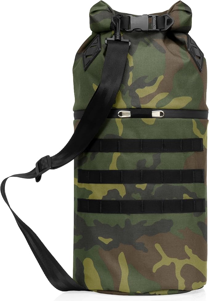 Xtreme Sight Line ~ AQUA RT Faraday Dry Bag~ Water-Proof Faraday Dry Bag for Laptops, Tablets, and Mid-Size Electronics ~ Tracking/Hacking Defense ~ Woodland Camo
