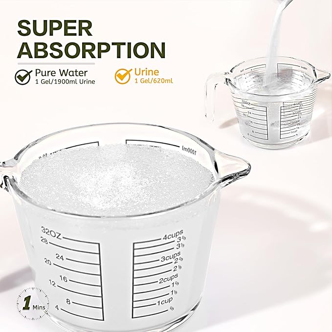 Wenge Poo Gel for Portable Toilet for Camping - 100 Pack Urine Super Absorbent, Solidifier, Liquid Waste Gelling and Deodorizing Powder, Eco Gel for Portable Toilet for Emergency Toilet Essentials