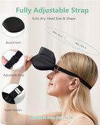 BeeVines Sleep Mask, 2 Pack 100% Real Natural Silk Eye Masks with Adjustable Strap for Sleeping, Mulberry Silk Eye Sleep Shade Cover, Blocks Light Reduces Puffy Eyes Traveling Gifts (Black & Black)
